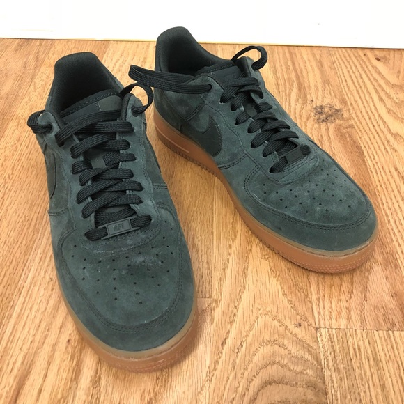 green suede nike air force 1